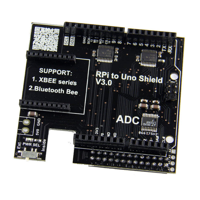 Raspberry Pi to Arduino Shields Connection Bridge - Black