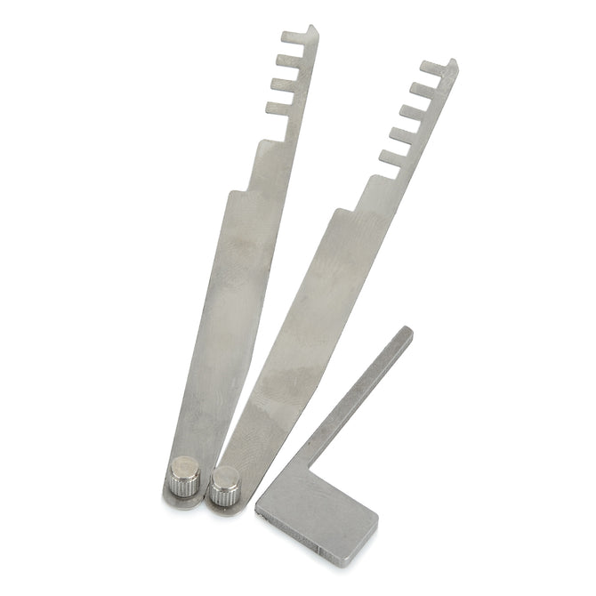 KBKS025 Stainless Steel Pin Tumbler Lock Picks Tools Kit - Silver