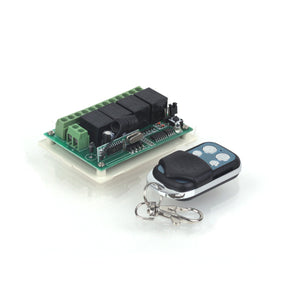 ZnDiy-BRY DC 12V 4-CH Learning Code Remote Control Switch - Green
