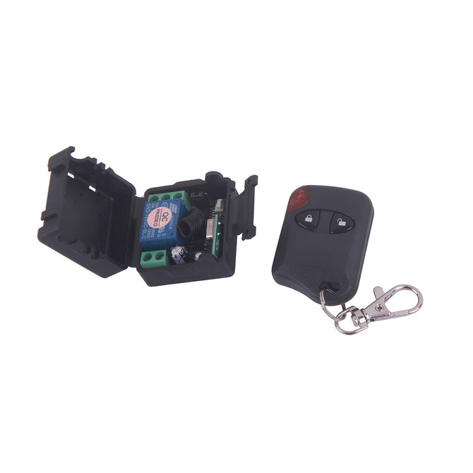 ZnDiy-BRY 12V 1CH 2-Button Wireless Remote Switch Controller - Black
