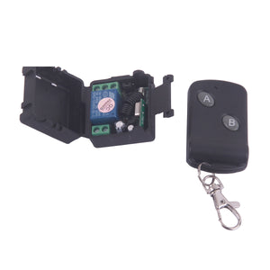 ZnDiy-BRY 12V 1CH 2-Button Wireless Remote Control Switch Kit - Black