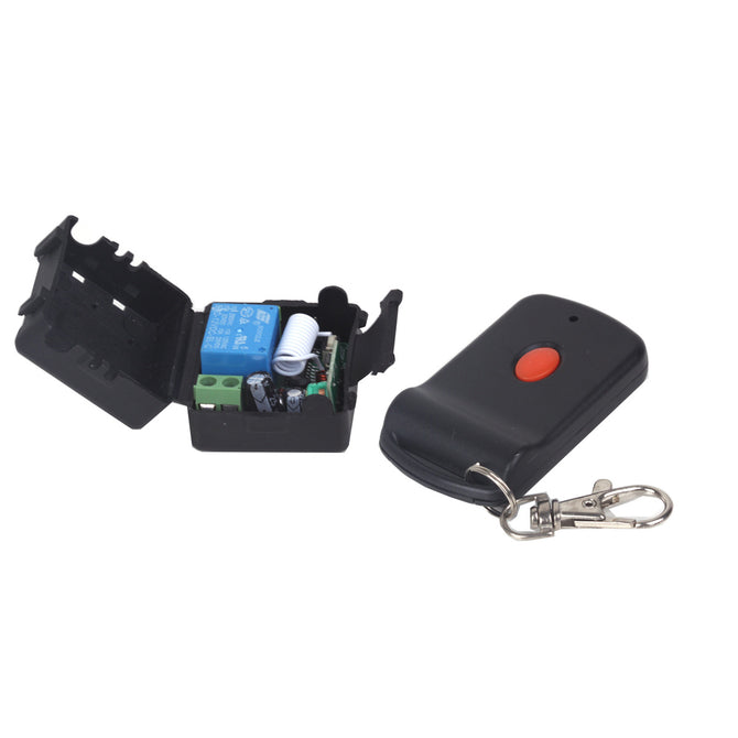 ZnDiy-BRY 12V 1CH 1 Button Wireless Remote Control Switch Kit - Black