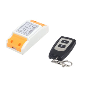 ZnDiy-BRY 220V 1CH Waterproof 2-Button Remote Control Switch - White