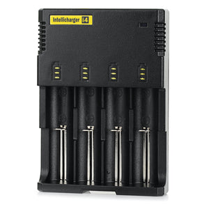 NiteCore I4 4-Slot Rechargeable Battery Charger - Black (EU Plug)