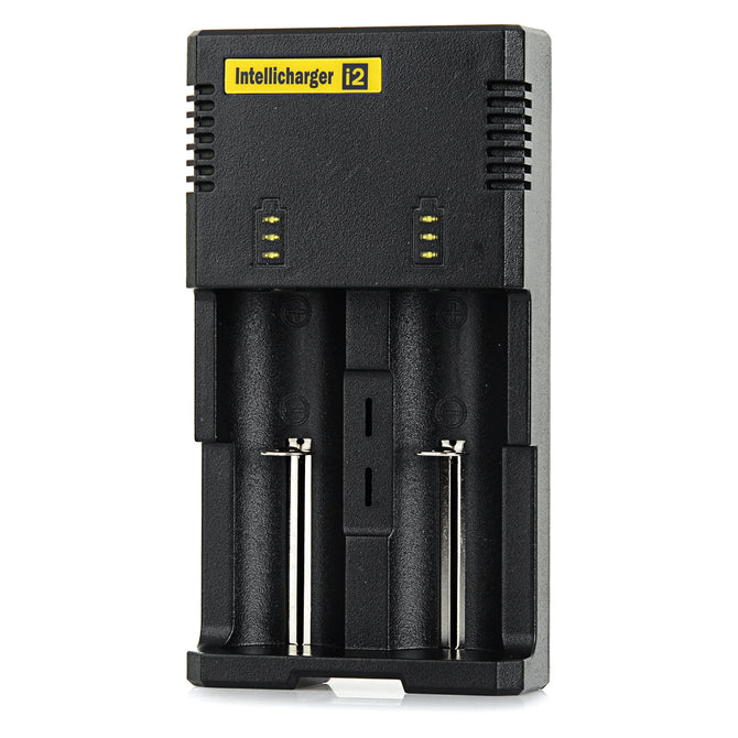 NiteCore I2 Dual-Slot Rechargeable Battery Charger - Black (EU Plug)