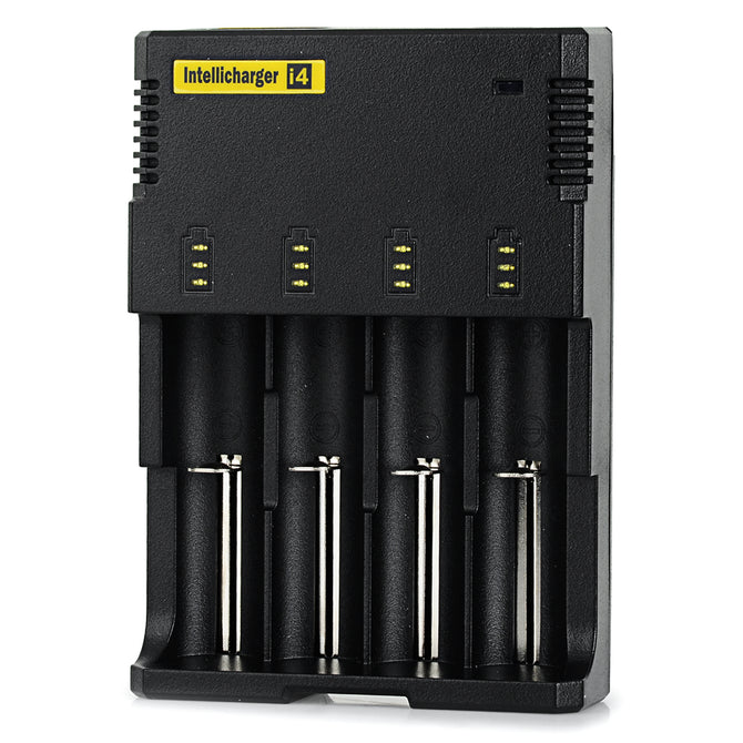 NiteCore I4 4-Slot Rechargeable Battery Charger - Black (UK Plug)