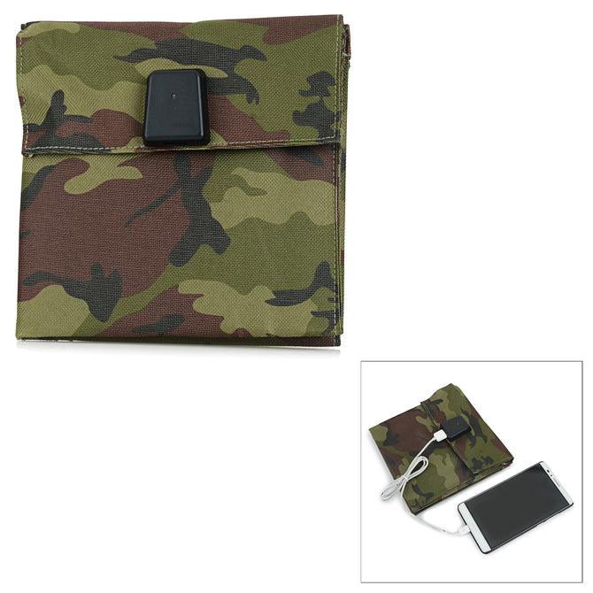 Portable 4-Folding 10W 5V USB 2.0 Solar Panel Charger - Camouflage