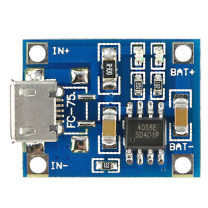 TP4056 DIY 1A Micro USB Battery Charging Board Charger Module - Blue
