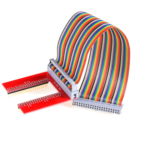 GPIO U-Shaped Expansion Board + 40-Pin Cable for Raspberry Pi - Red