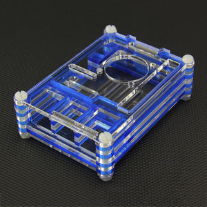 Protective Acrylic Case with Fan Hole for Raspberry Pi 2 B & B+ - Blue