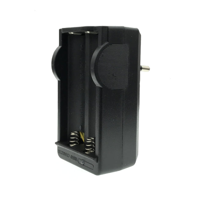EU Plug Dual-Slot 18650 Li-ion Battery Charger - Black (100~240V)