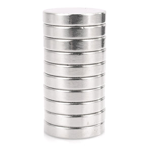 NdFeB N35 Round Magnets - Silver (20*4 mm / 10PCS)