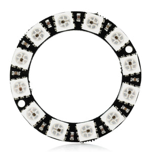WS2812 5050 RGB 12-LED Round Lamp Development Board - Black