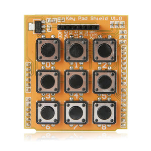 3x3 Independent Key Pad Shield for Arduino - Orange + Black
