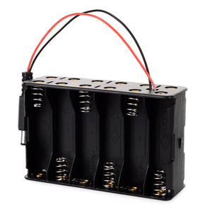 DIY 18V 12*AA Batteries Power Supply Box for Arduino - Black