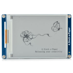 Waveshare 4.3" E-ink LCD Module Supports SD for Arduino / Raspberry Pi
