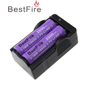 BestFire 18650 Battery Charger w/ 2*3.7V 2500mAh 18650 Battery