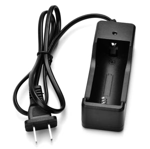 US Plugs 1-Slot 26650 Li-ion Battery Charger - Black