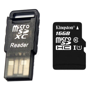 Kingston Class 10 16GB Micro SD / TF Card w/ Card Reader - Black