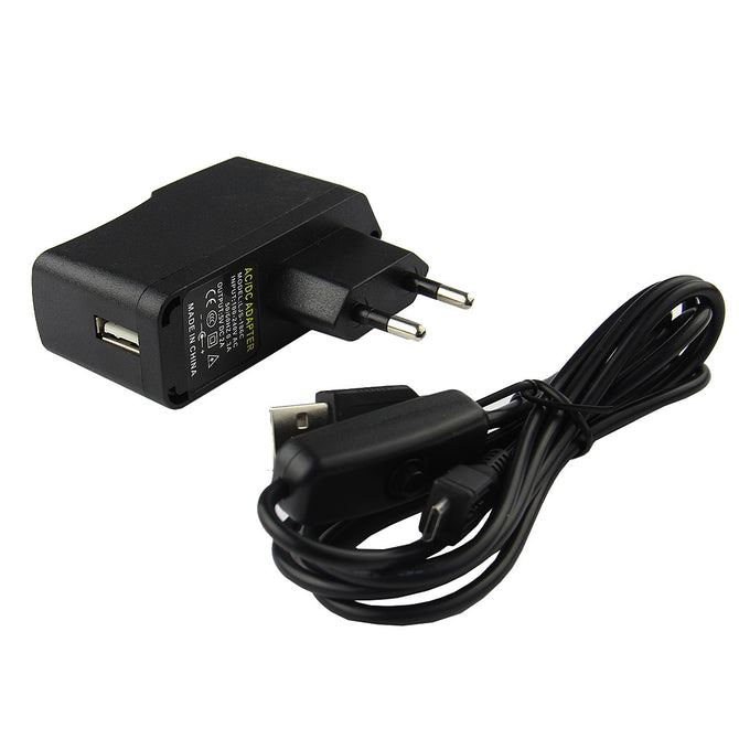 EU Plug 5V / 2A Adapter w/ USB Switch Cable for Raspberry Pi & Phone
