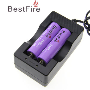 BestFire U-205 EU Plug 2-Slot Charger + 3.7V 3100mAh 18650 Battery
