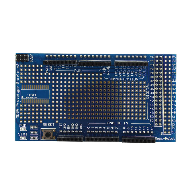 MEGA2560/1280 Proto Shield + Bread Board for Arduino - Blue