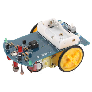 Tracking Robot Car Electronic DIY Kit - Blue + Yellow