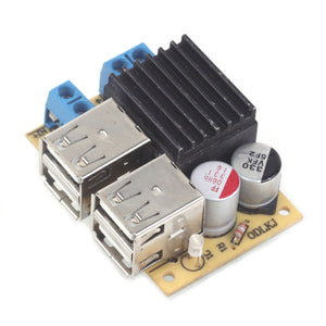 ZnDiy-BRY 9~15V to 5V 5A 4-Port USB Power Supply Charging Module