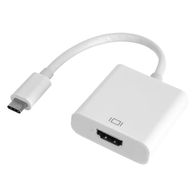 USB 3.1 Type-C to HDMI HD Adapter Connection Cable - White (18.5cm)