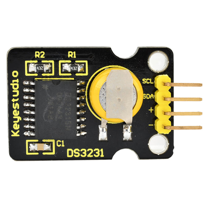 Keyestudio DS3231 Clock Module for Arduino - Black + Yellow