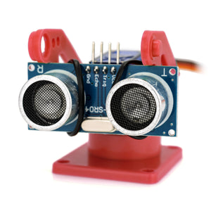 Ultrasonic Distance Measuring Transducer Module Kit w/ 9g Servo - Red