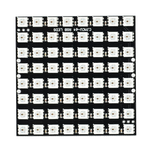 Square 8*8 64-Digit WS2812 5050 LED Development Board - Black