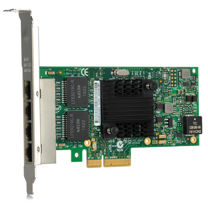 1000Mbps RJ45 PCI-E i350AM4 Network Adapter Card - Green + Multicolor