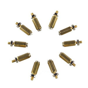 DIY 11mm Hex Brass Cylinder + Screw + Nut Kits for Raspberry Pi