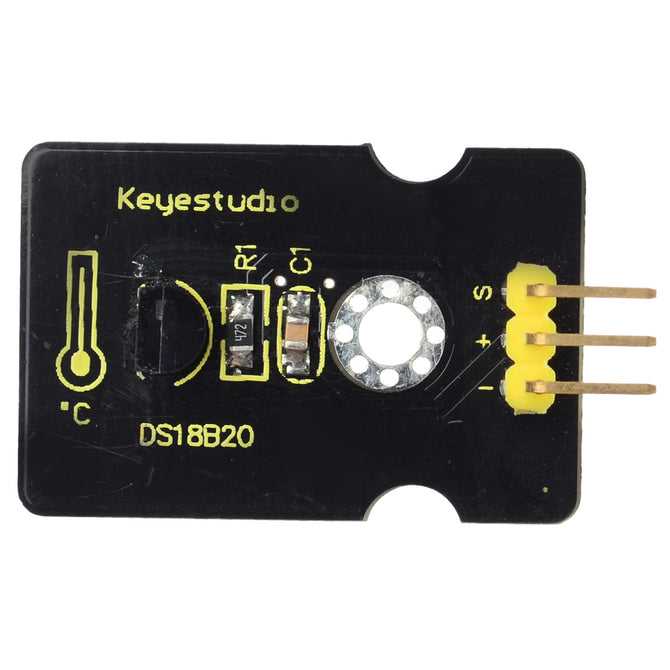 Keyestudio DS18B20 Temperature Sensor - Black + Yellow