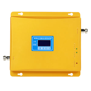 GSM WCDMA Phone Signal Amplifier Booster w/ Dual Frequency Band - Gold