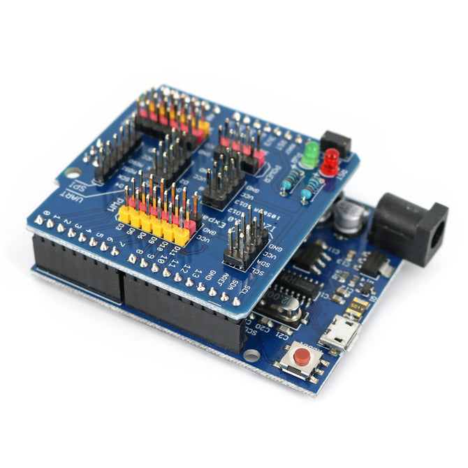 UNO R3 ATmega328P Development Board + IO Expansion Shield for Arduino