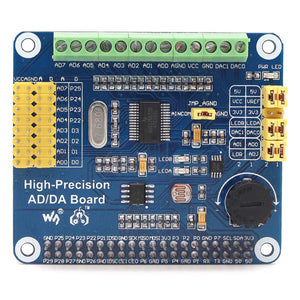 Waveshare Raspberry Pi High-Precision AD / DA Board - Blue