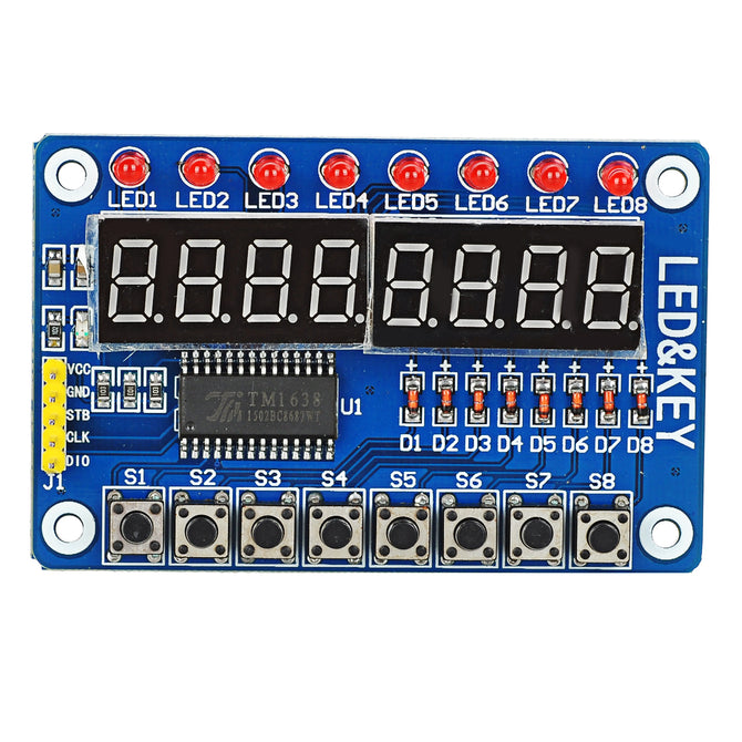 8-Bit Digital LED Tube 8-Bit TM1638 Key Display Module for Arduino