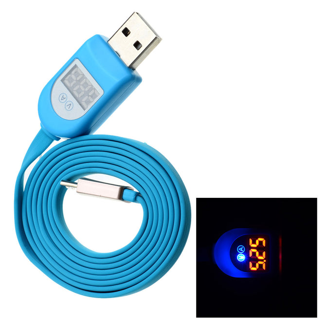 USB 2.0 / Micro 5pin Flat Current Voltage Test Cable for Samsung (1m)