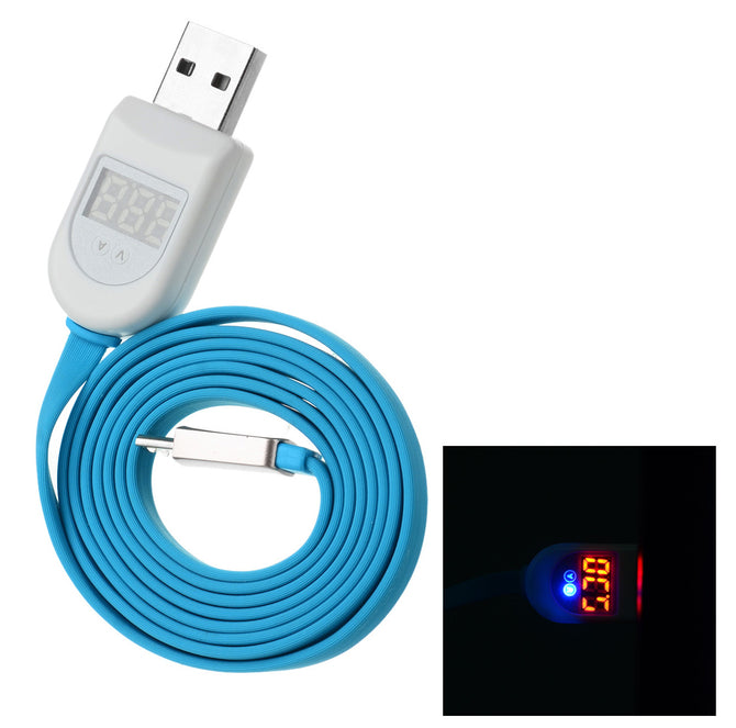 USB 2.0 / Micro 5pin Flat Charging / Current Voltage Test Cable (1m)