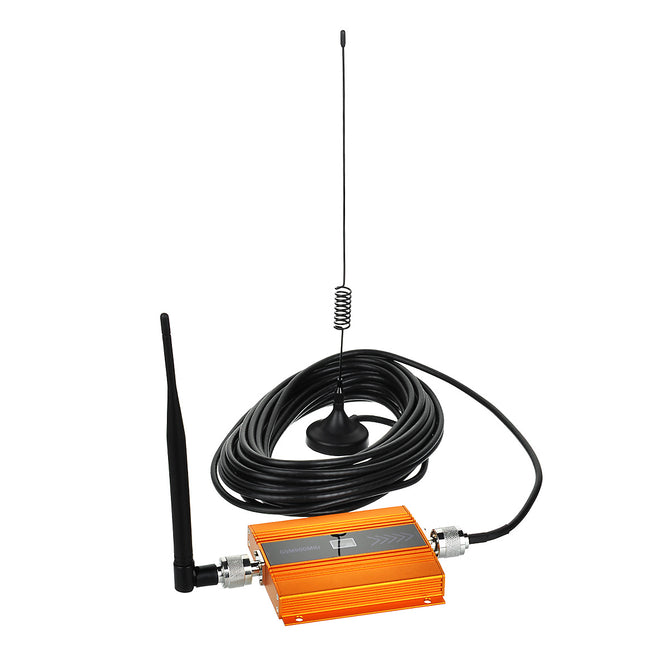 GSM + WCDMA 2G/3G/4G Cell Phone Signal Booster Amplifier w/ 0.6" LCD - Golden