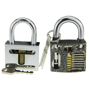 Lockpick Slotted Practice Padlock + Spring-free Lock Training Set