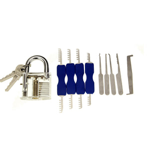 Practice Padlock + Lock Pick + Single Hook Pick Set