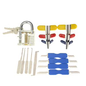Practice Padlock + Single Hook Pick Tool + Lock Pick Set
