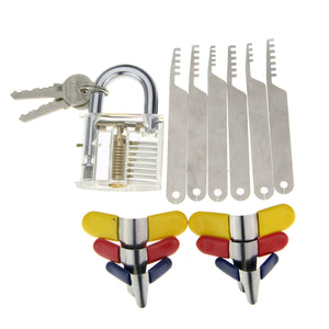 Practice Padlock Match Comb Style Lock Pick + Padlock Shims