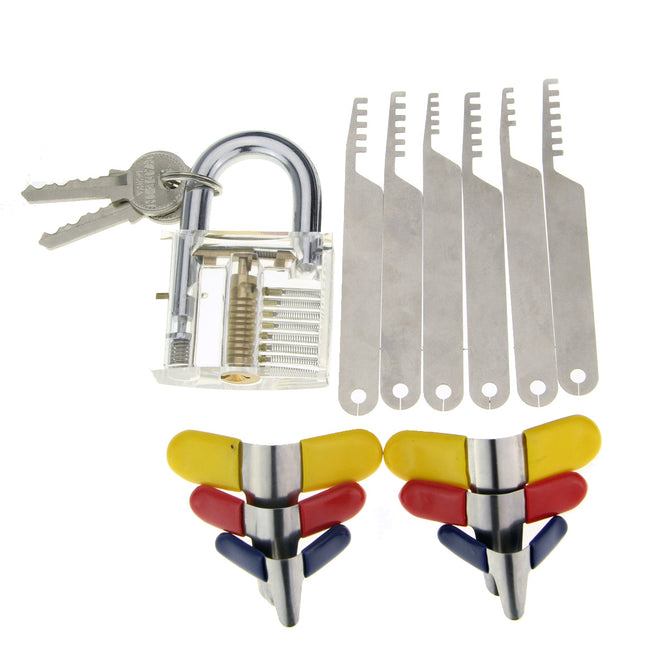 Practice Padlock Match Comb Style Lock Pick + Padlock Shims
