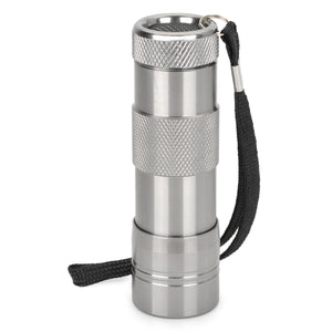 12-LED 20~30lm UV Flashlight - Silver (3*AAA)
