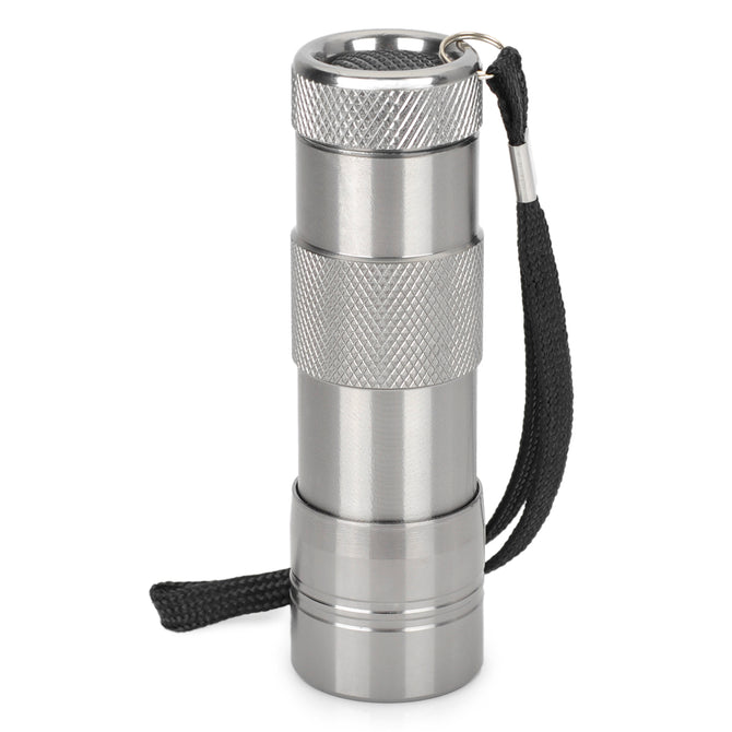 12-LED 20~30lm UV Flashlight - Silver (3*AAA)