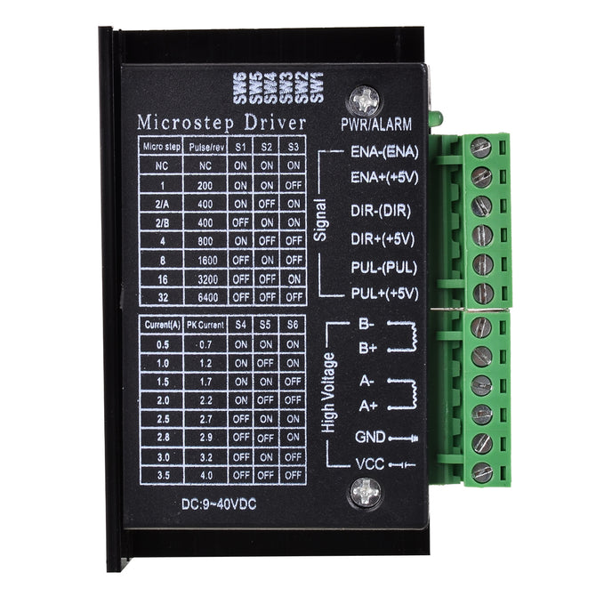 Two-phase / 4.0A Driver for 42/57 Stepper Motor - Black